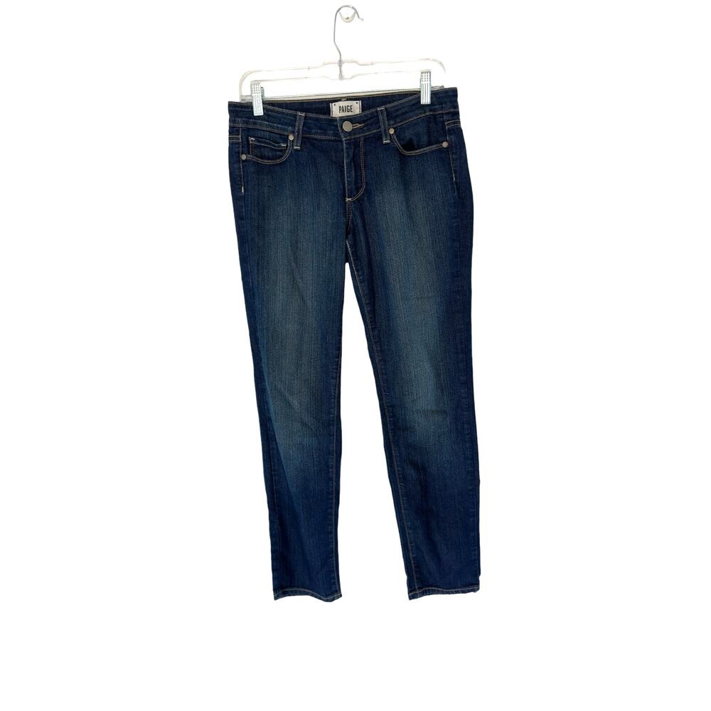 PAIGE‎ Deep Indigo Skyline Ankle Peg Skinny Leg Jeans Denim Rugged Size 27
